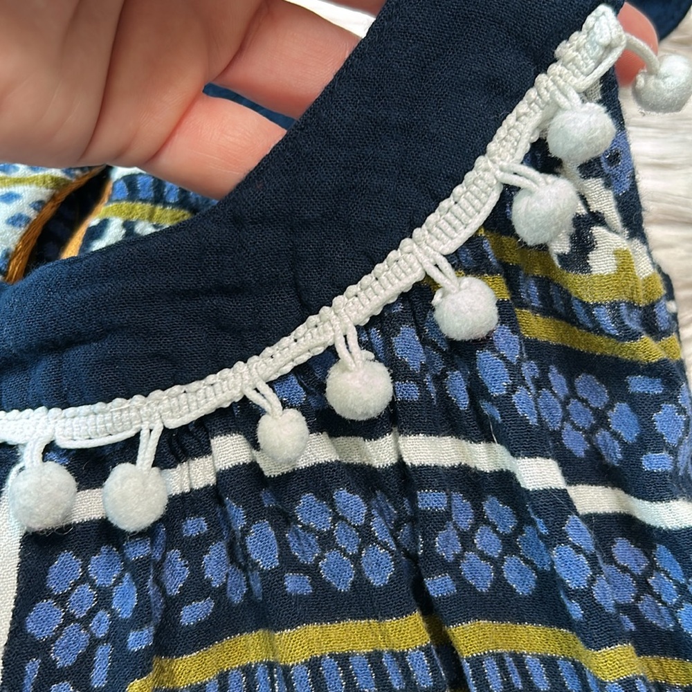 RAGA Riviera Maya Pom Pom Halter Neck Open Strappy Back Sundress Midi Medium - Picture 8 of 12